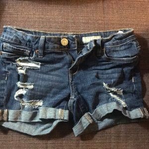 Medium washed Aeropostale ripped jean/denim shorts